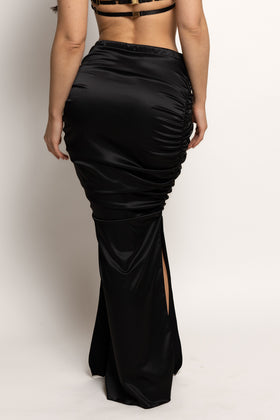 Noir Ruched Skirt