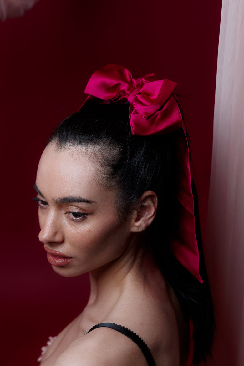 Bow Scrunchie Fuchsia