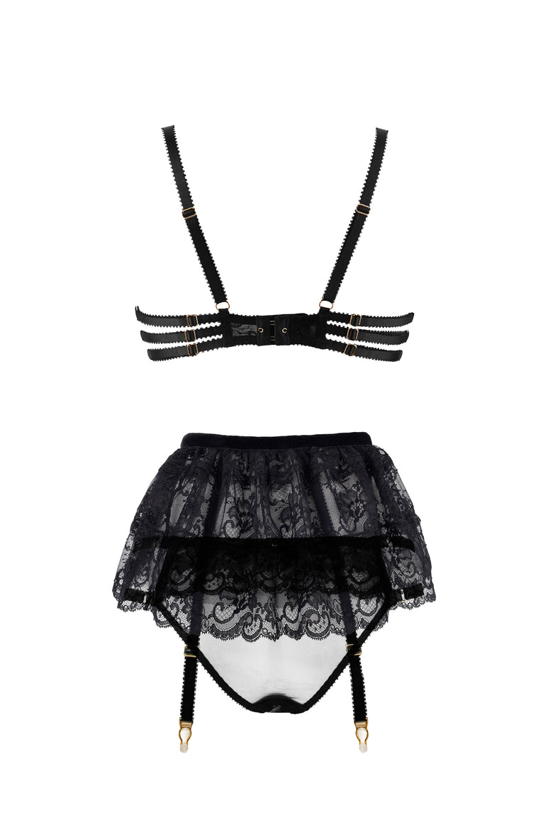 Tamara Noir Skirted Suspender