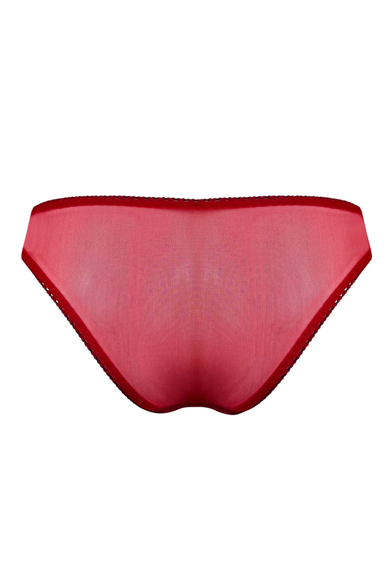 Amour red briefs back - luxury lingerie bottoms 