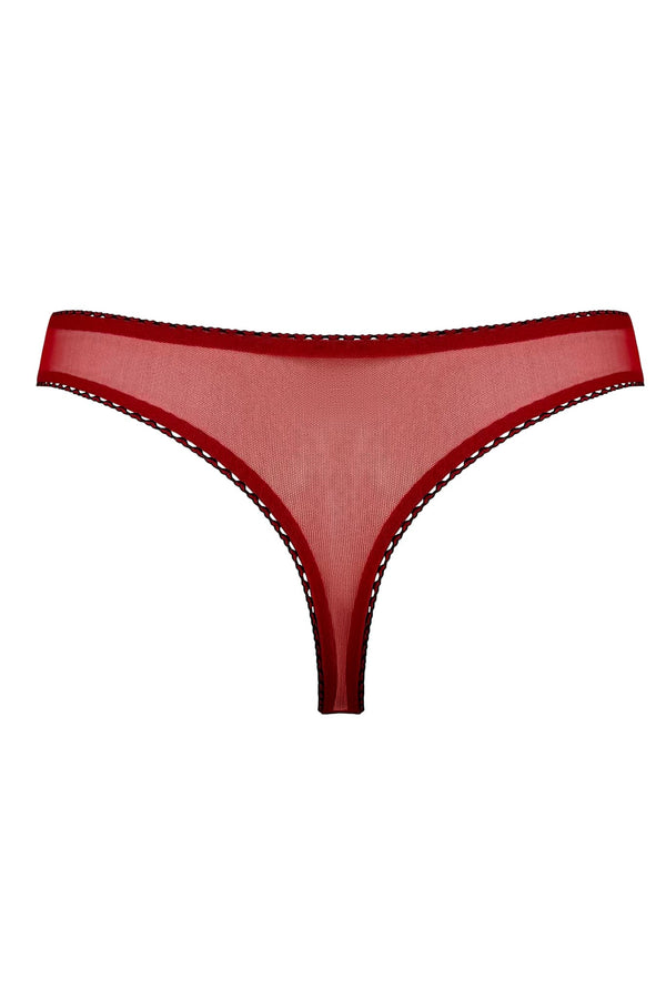 Amour red thong back - luxury lingerie bottoms 