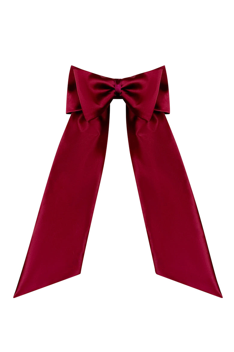 Bow Scrunchie Dark Red