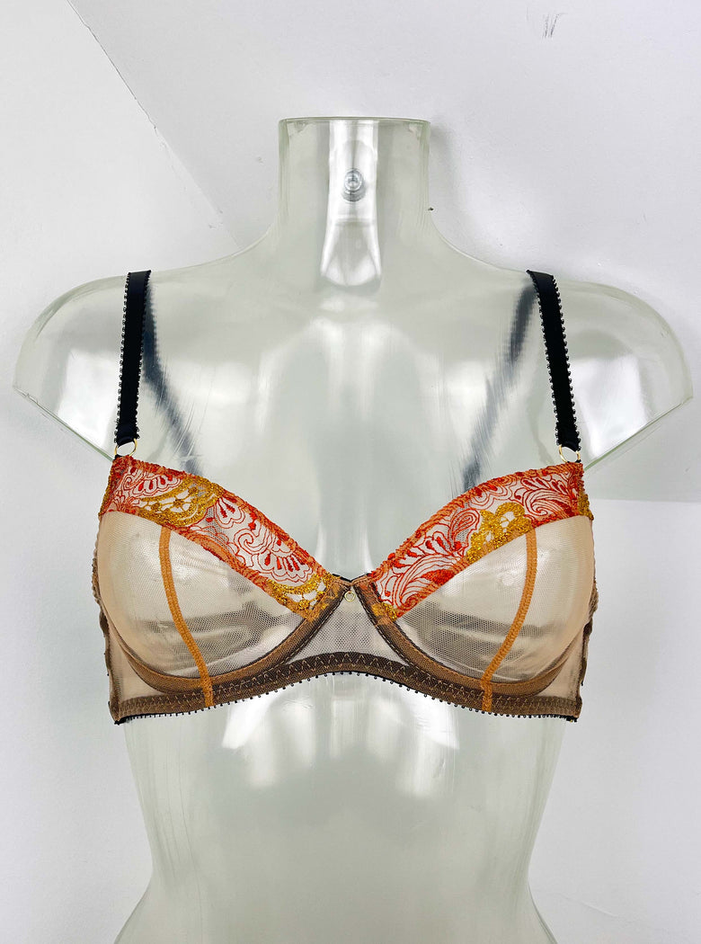 Beyond Sustainable Orange Iridescent Bra SSS1319