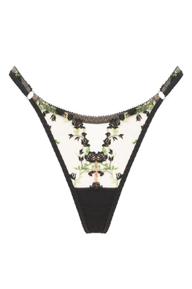 Charlotte Noir High Cut Thong