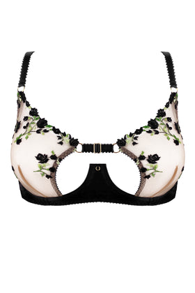 Charlotte Silk Noir Bra