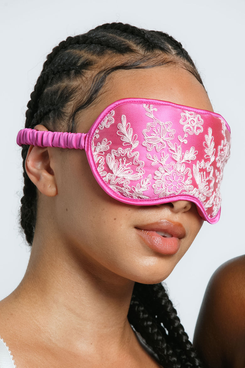 Adaora Silk + Embroidery Eye Mask