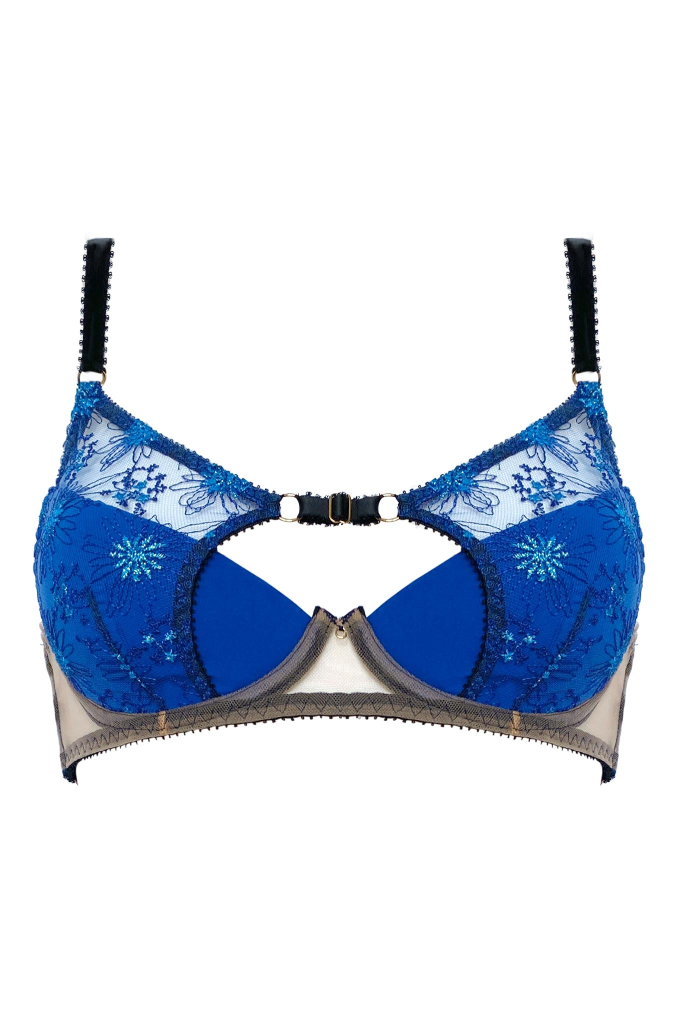 LingaDore 6623-89 Blue Animal Print Underwired Moulded Full Cup Bra 30E 