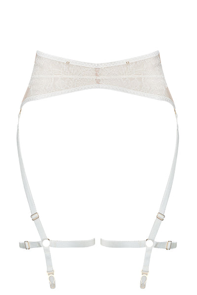 Tamara Ivory Suspender | Luxury White Bridal Lingerie | Designer ...