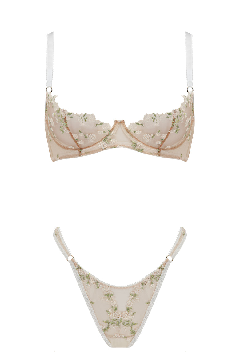 Charlotte Ivory Quarter-Cup Bra