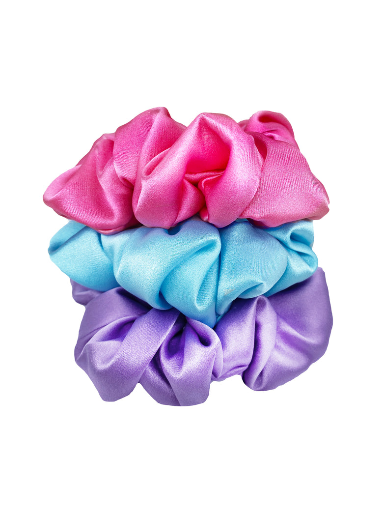 Pastel Silk Scrunchies